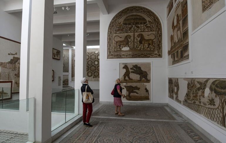 (FILES) This file photo taken on March 13, 2020 shows a view of the Bardo National Museum, in Tunis. - Tunisia's renowned Bardo museum reopened to the public on September 14, 2023, AFP journalists reported, after over two years of closure coinciding with a power grab by President Kais Saied. The largest museum in Tunisia, with collections of rare mosaics and other artefacts housed in a 19th century Ottoman governor's palace, was closed for renovation, according to the Tunisian Ministry of Culture. (Photo by FETHI BELAID / AFP)
