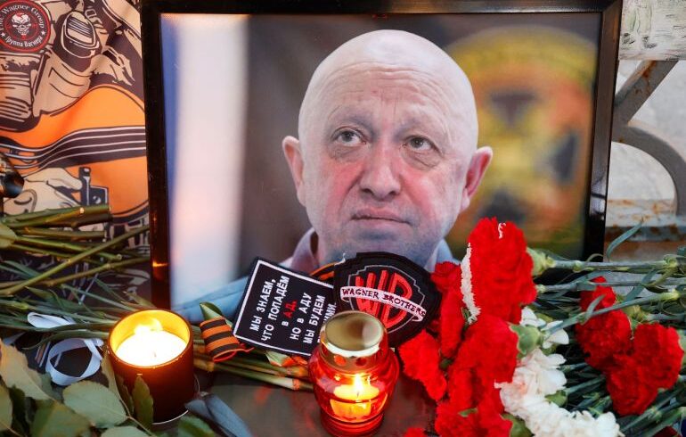 Makeshift memorial in Moscow for Wagner's Prigozhin believed killed in plane crash